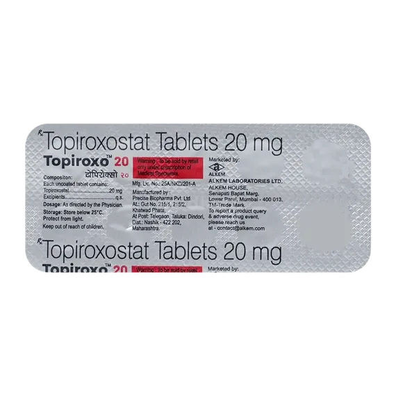 topiroxo 20mg tablet 10's